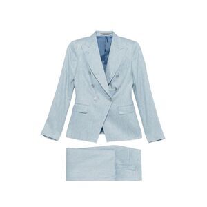 Tagliatore Women's Linen Double-Breasted Suit
